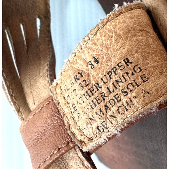 MIZ MOOZ‎ Hilary Sandals Size 8.5 Leather Wood Clog Retro Platform Chunky Boho - Picture 7 of 10